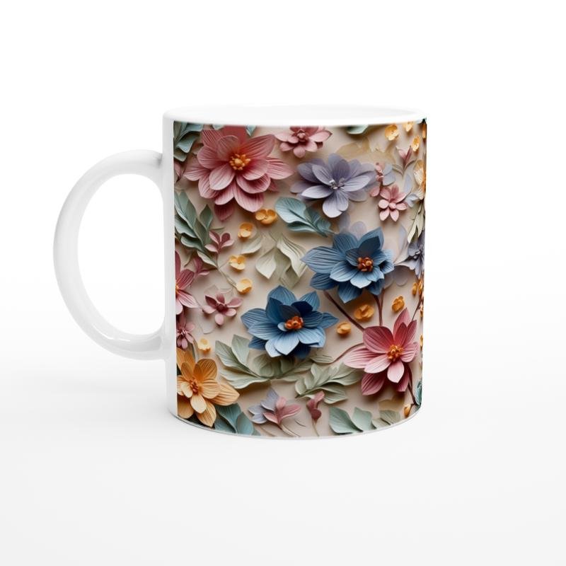 Pastel Bahar Rüyası Çiçekli Kupa Bardak