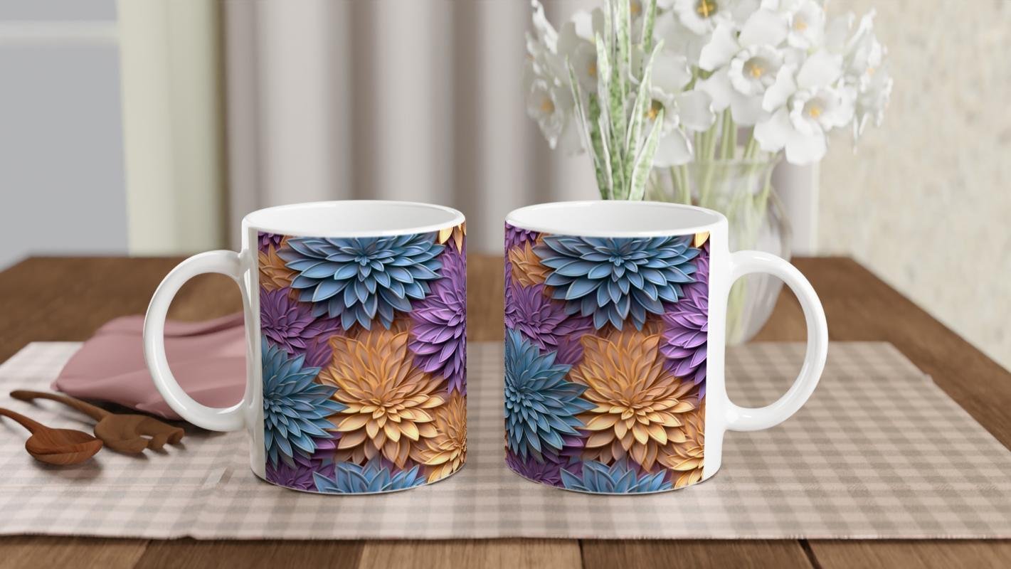 Pastel Çiçek Bahçesi Kupa Bardak - 5