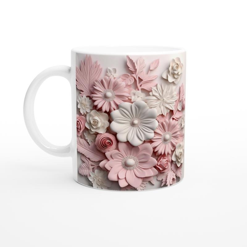 Pastel Çiçek Bahçesi Temalı Baskılı Kupa Bardak - 2