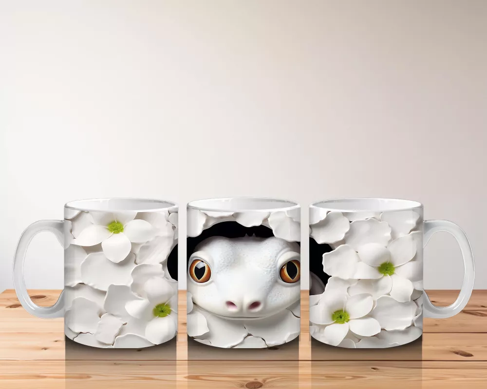 Pastel Renkli Çiçek Dalgaları Arasında Işık Geçidi - Baskılı kahve kupası - 5