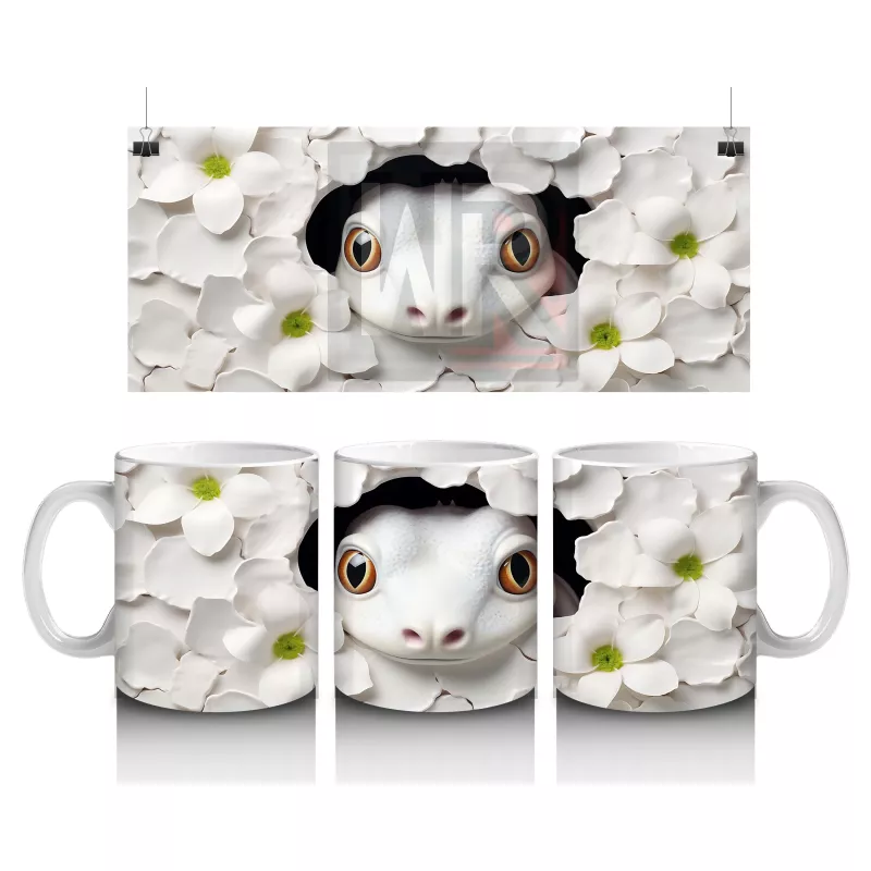 Pastel Renkli Çiçek Dalgaları Arasında Işık Geçidi - Baskılı kahve kupası