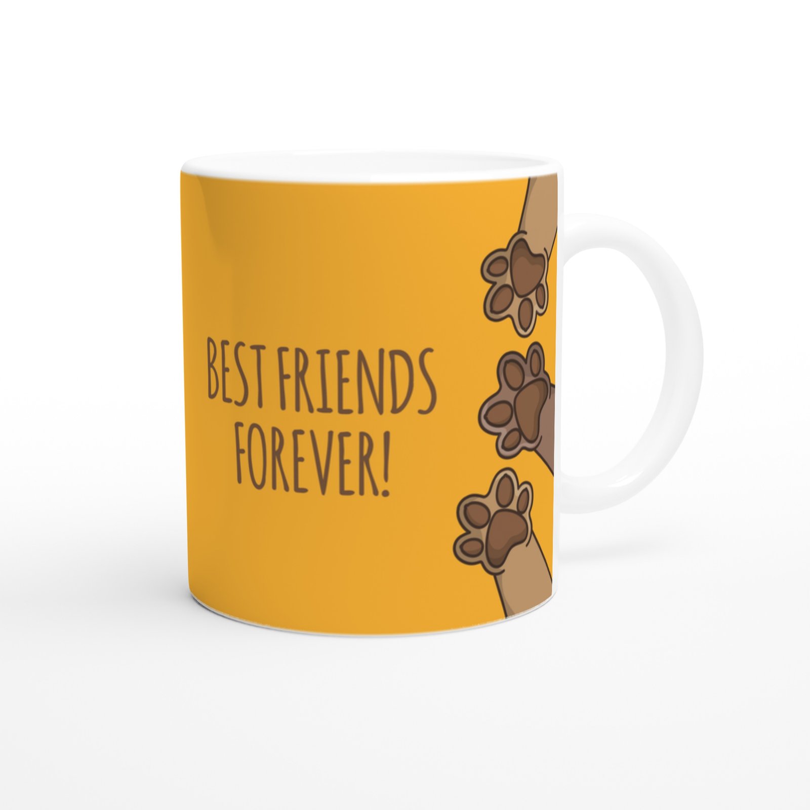 Patili Dostlar ve “Best Friends Forever” Temalı Baskılı Kupa Bardak - 3