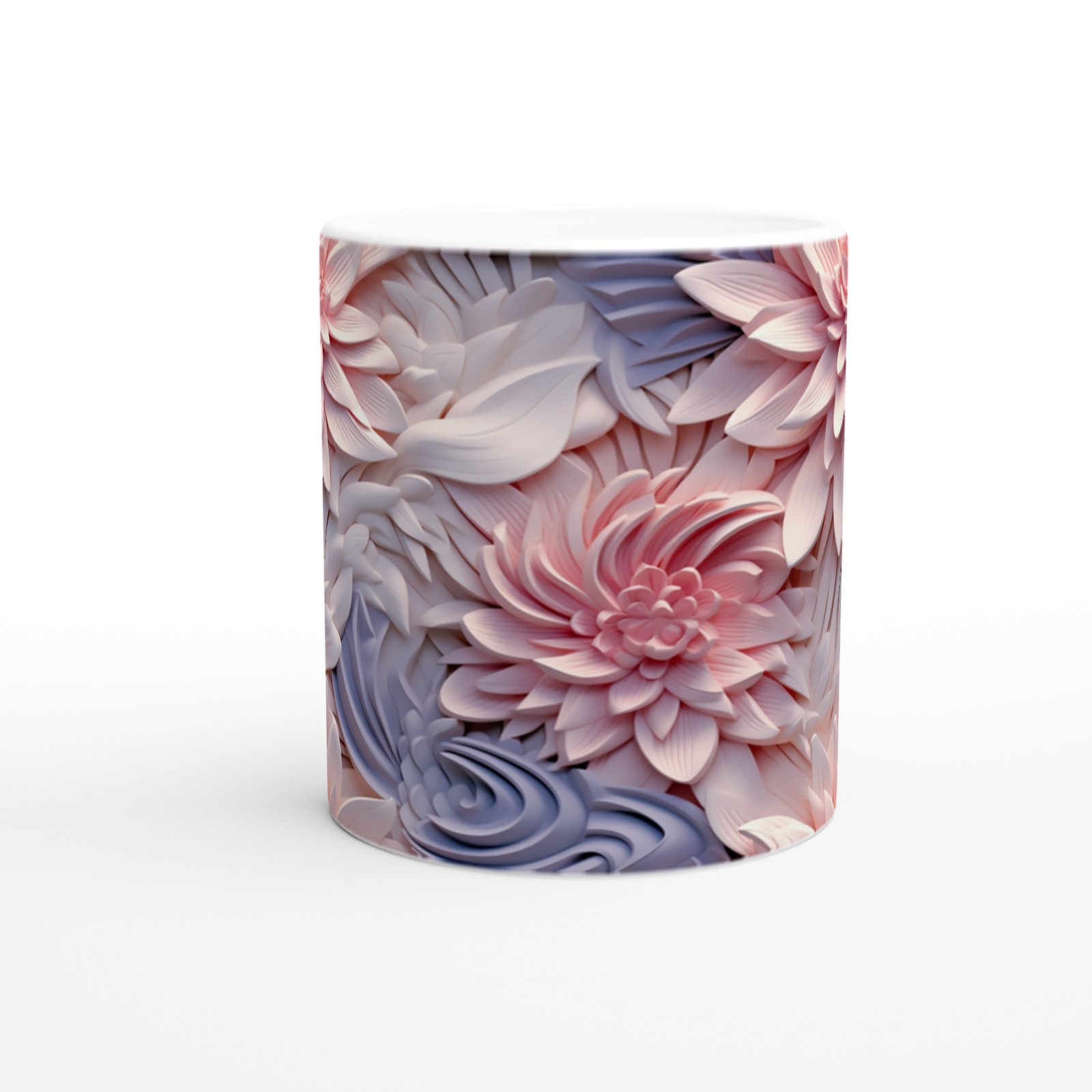 Pembe Düşler Çiçek Desenli Kupa Bardak - 2