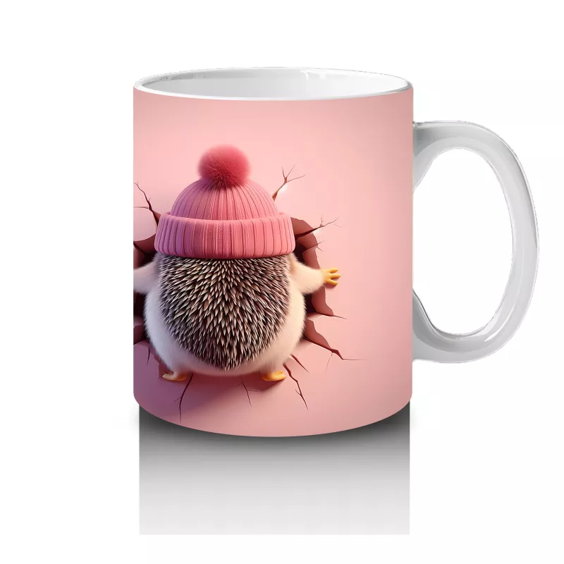 Pembe Elbiseli Oyuncak Kirpi – Baskılı Kahve Kupası - 4