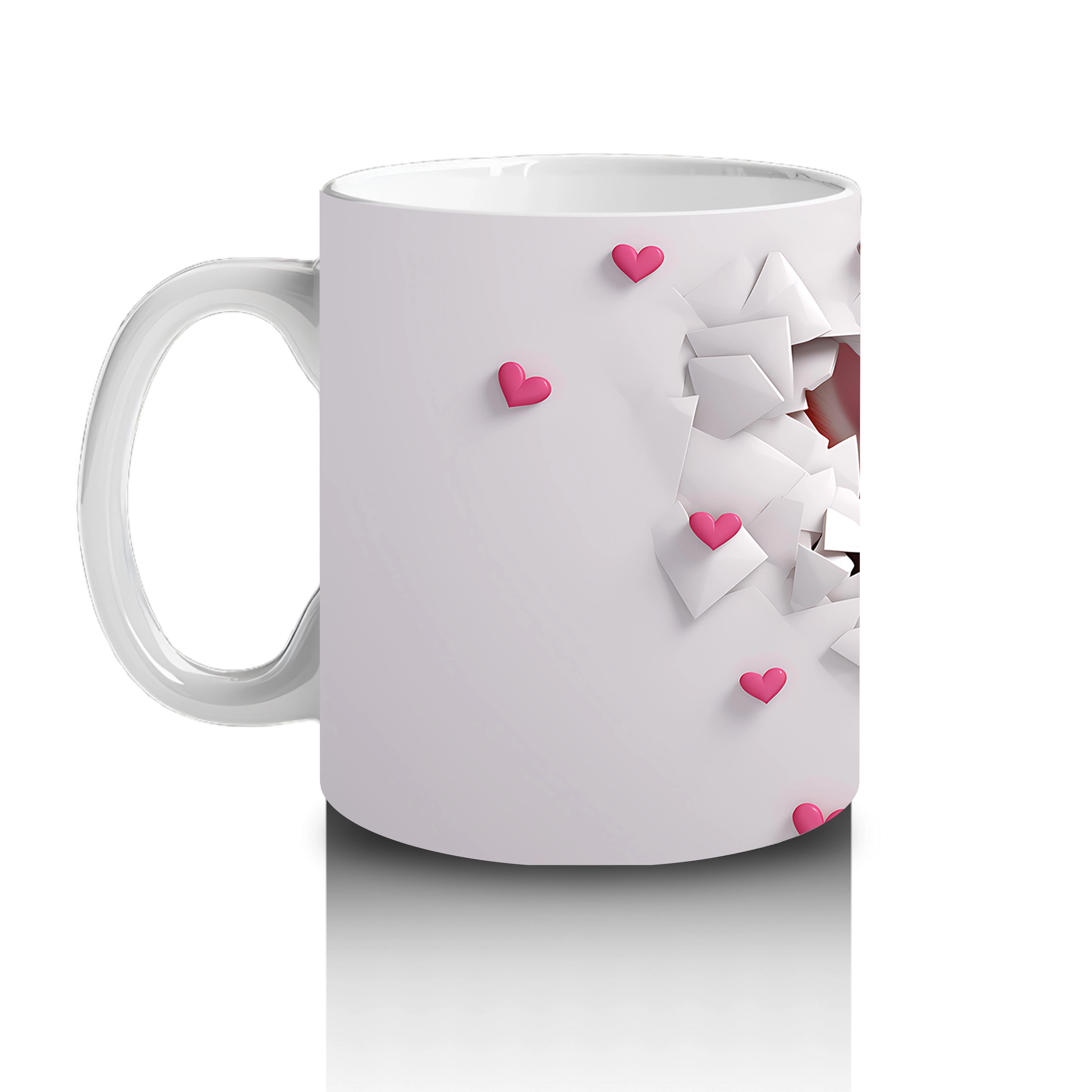 Pembe Fona Dönük Sevimli Ayıcık – Baskılı Kahve Kupası - 2