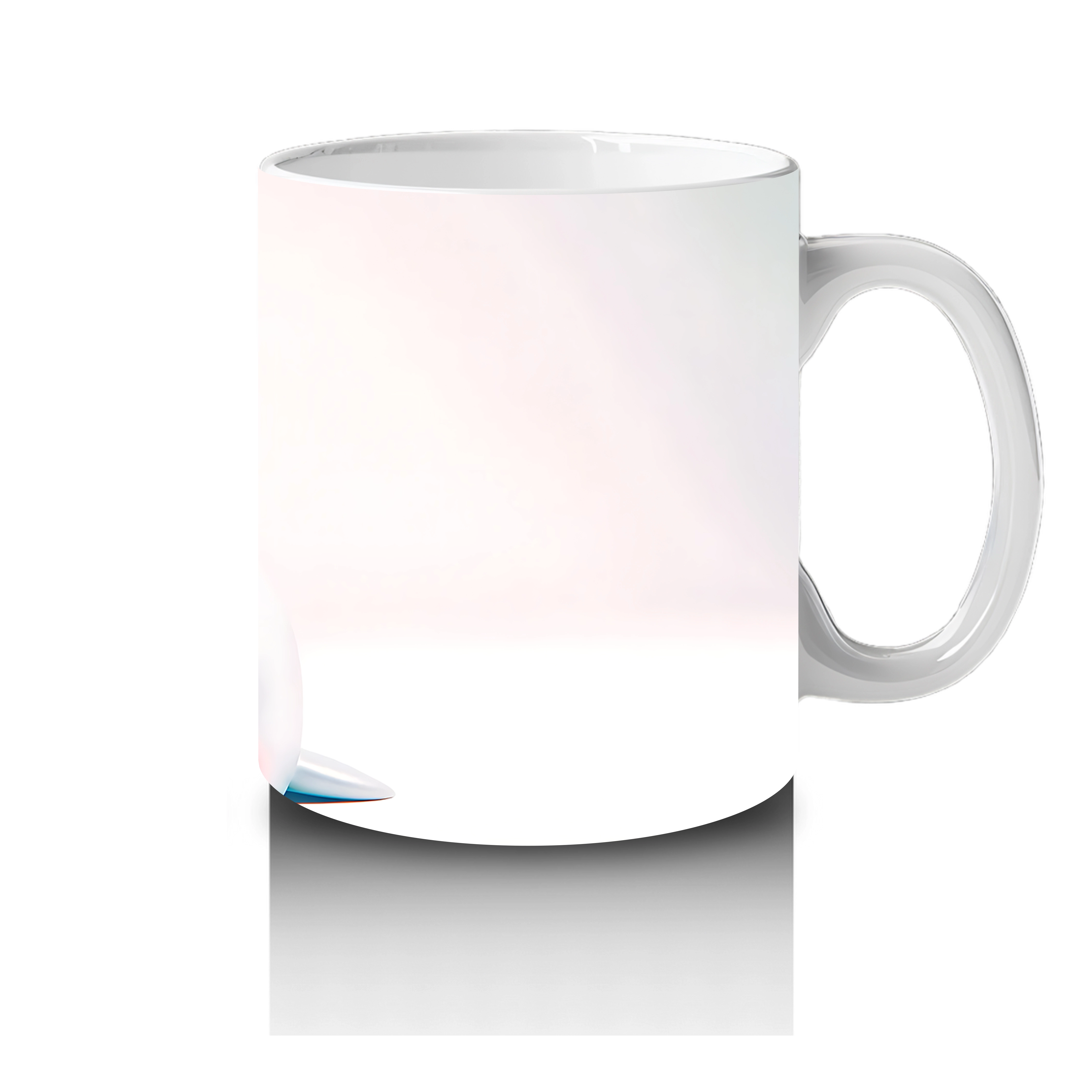 Pembe Kalp Balonuyla Sevimli Mavi Ahtapot – Baskılı Kahve Kupası - 4