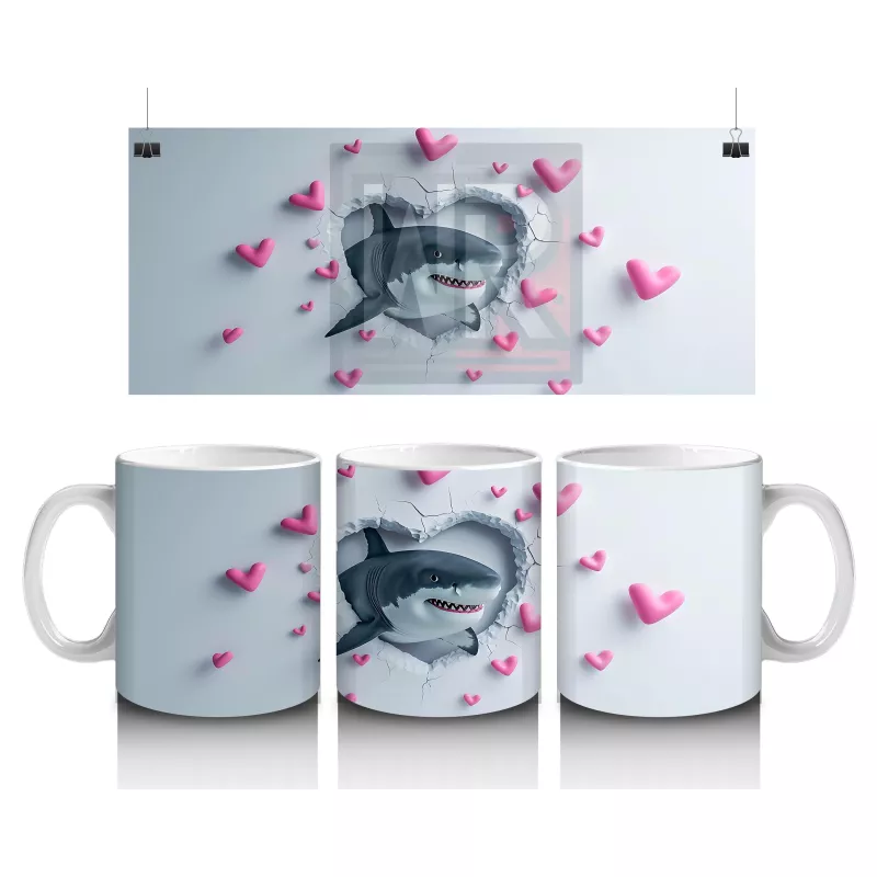 Pembe Kalpler Arasında Bakan Sevimli Yunus – Baskılı Kahve Kupası