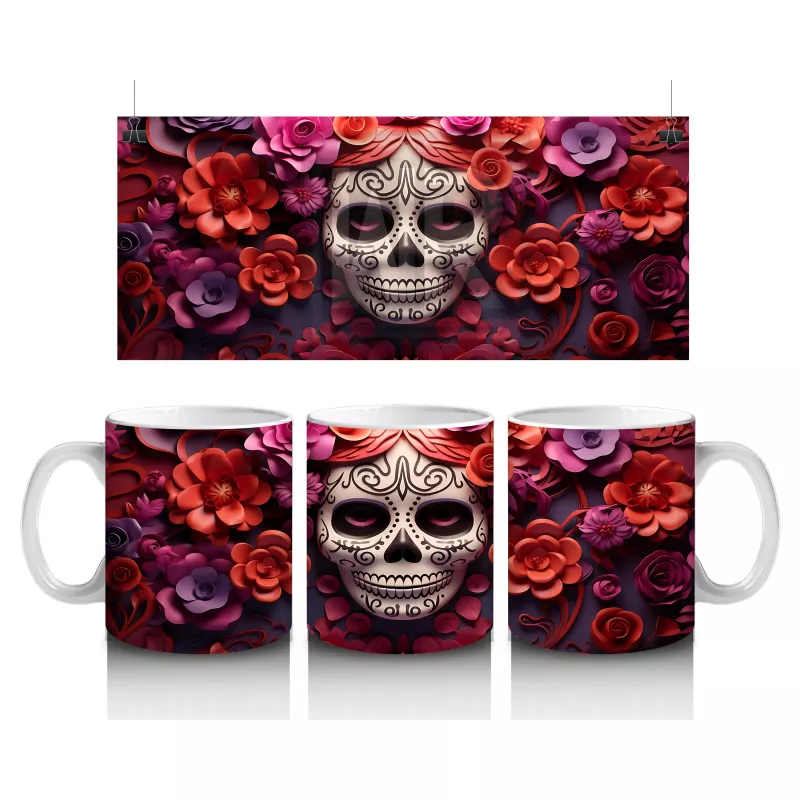 Pembe Karanlıkta Kurukafa Bakışı – Hediyelik Kahve Kupası