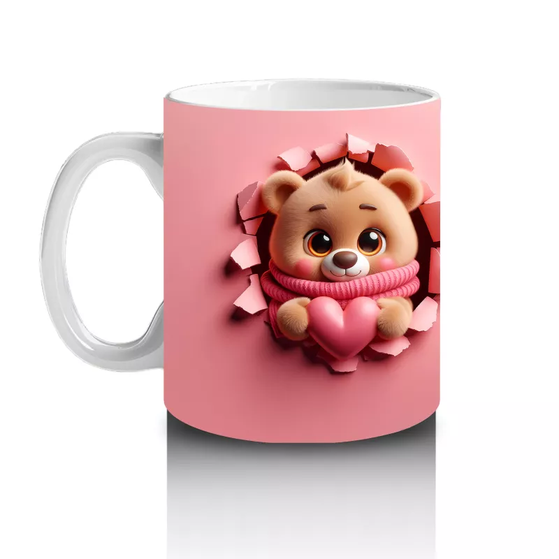 Pembe Oyuncak Ayılar – Baskılı Kahve Kupası - 2