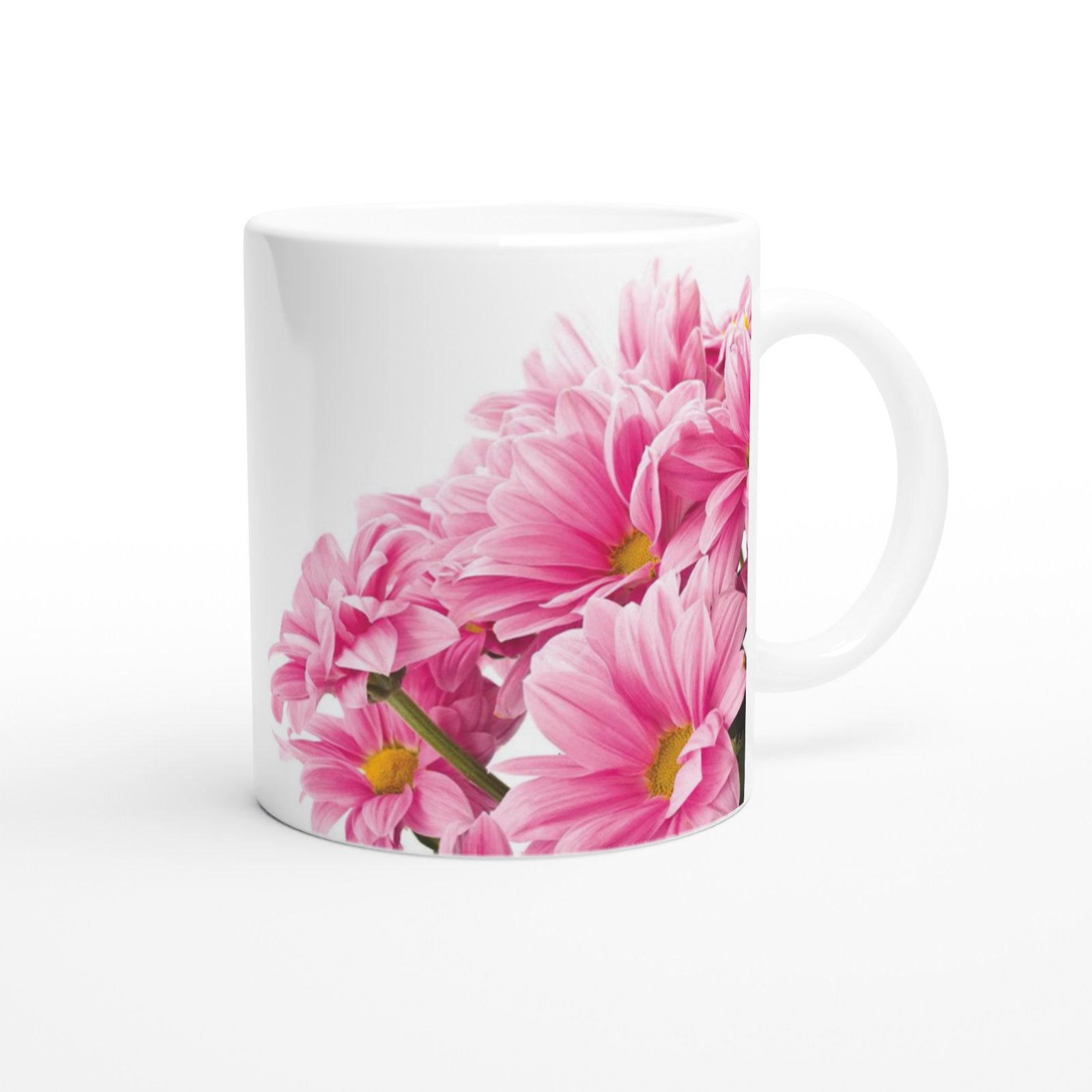 Pembe Papatya Demeti Desenli Kupa Bardak