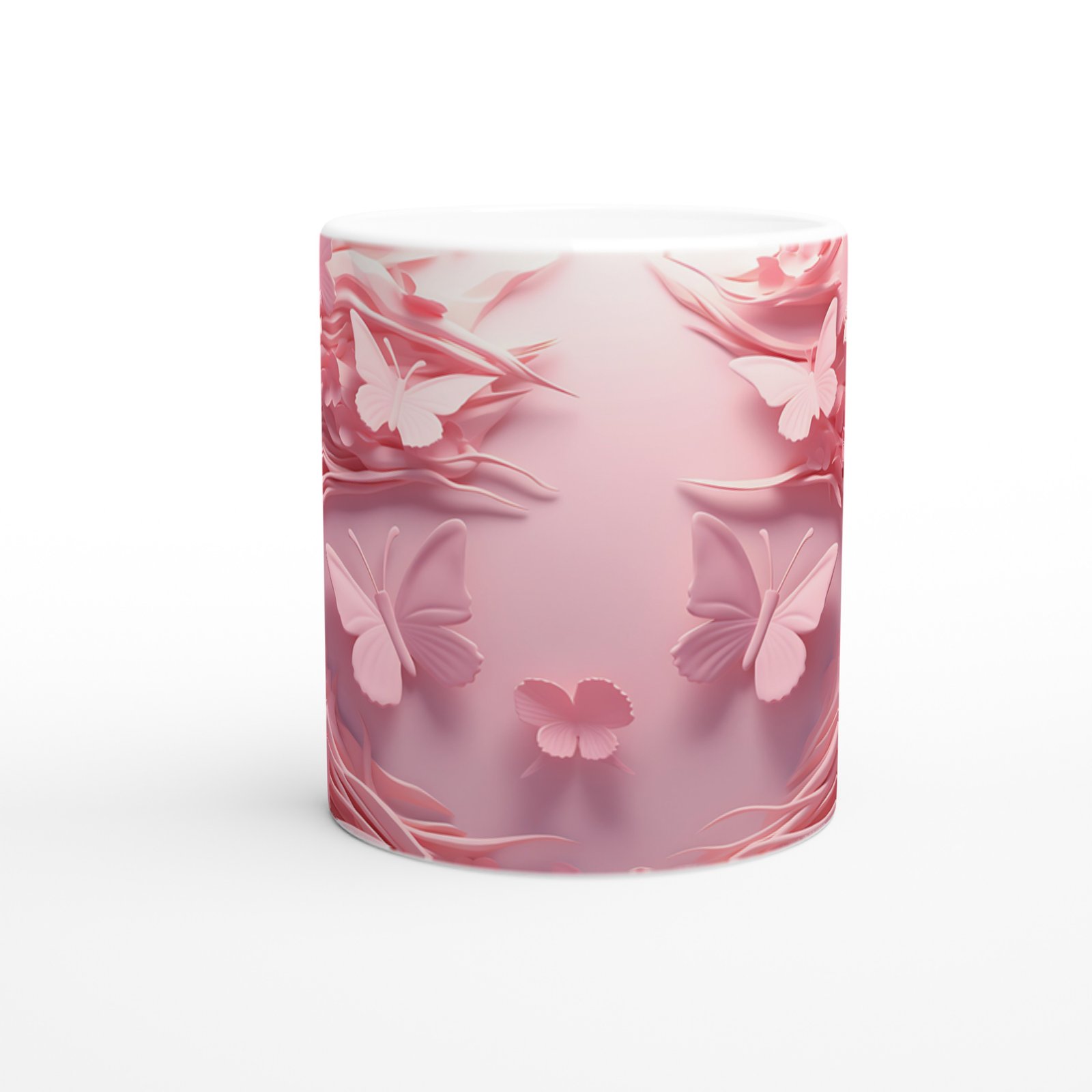 Pembe Rüyalar Kelebek Temalı Baskılı Kupa Bardak - 2