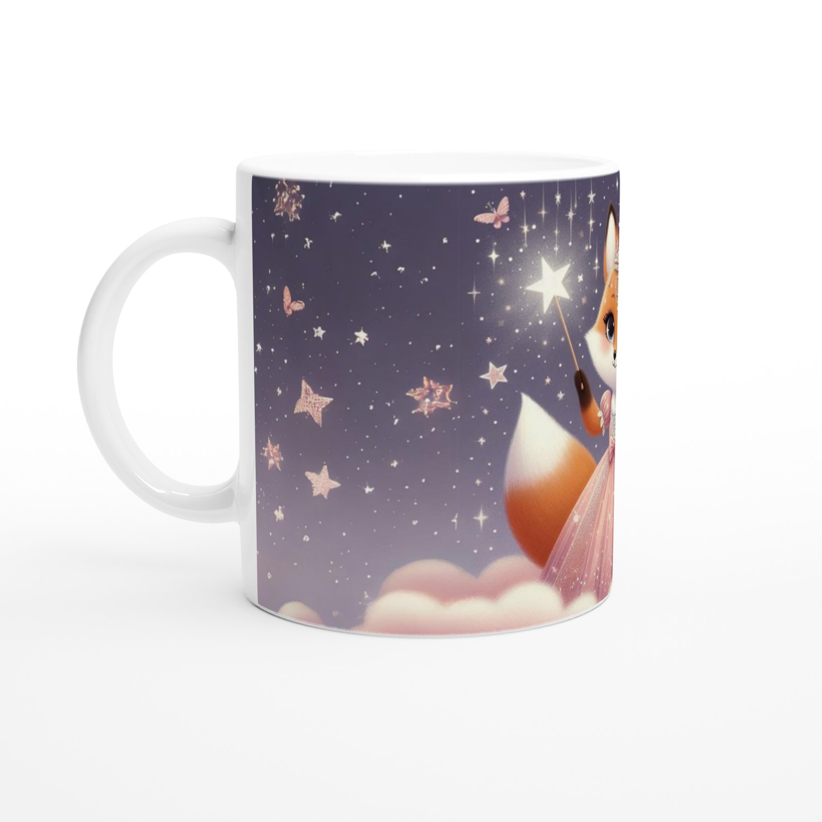 Peri Masalı Prenses Tilki Temalı Çocuklara Özel Baskılı Kupa Bardak - 2