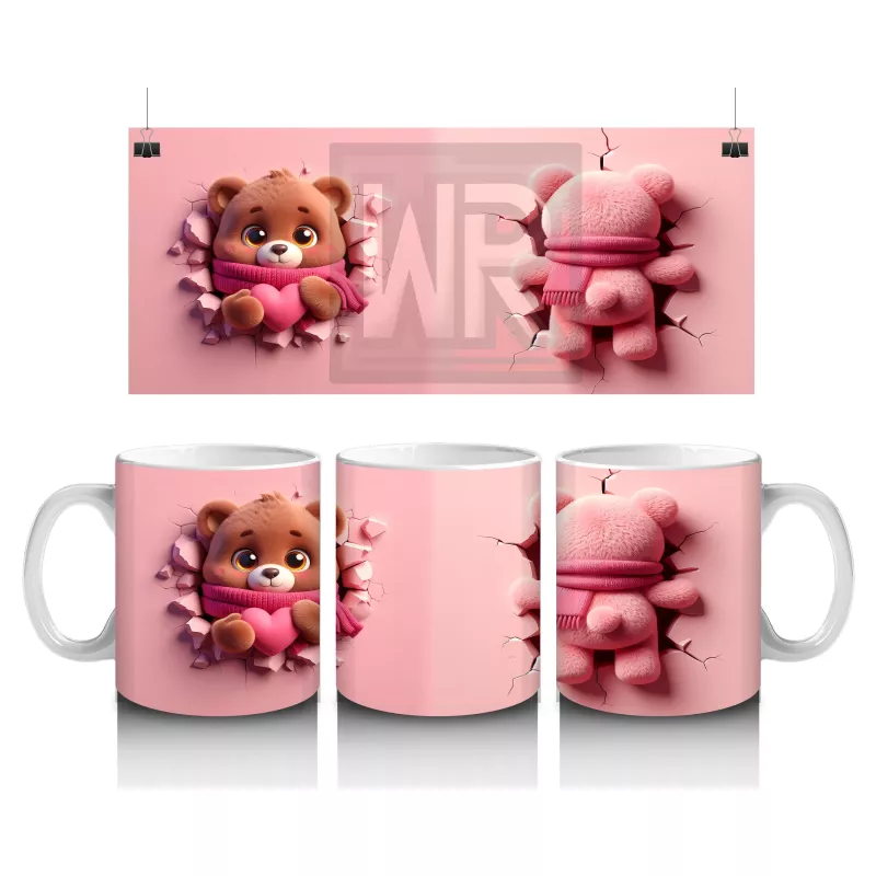 Ponponlu Şapkalı Kız Maskot ve Arka Yüzü – Baskılı Kupa Bardak