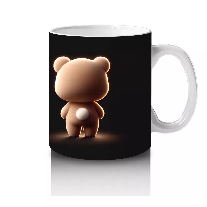 Poz Veren Sevimli Ayıcık Çifti – Baskılı Kahve Kupası - 4