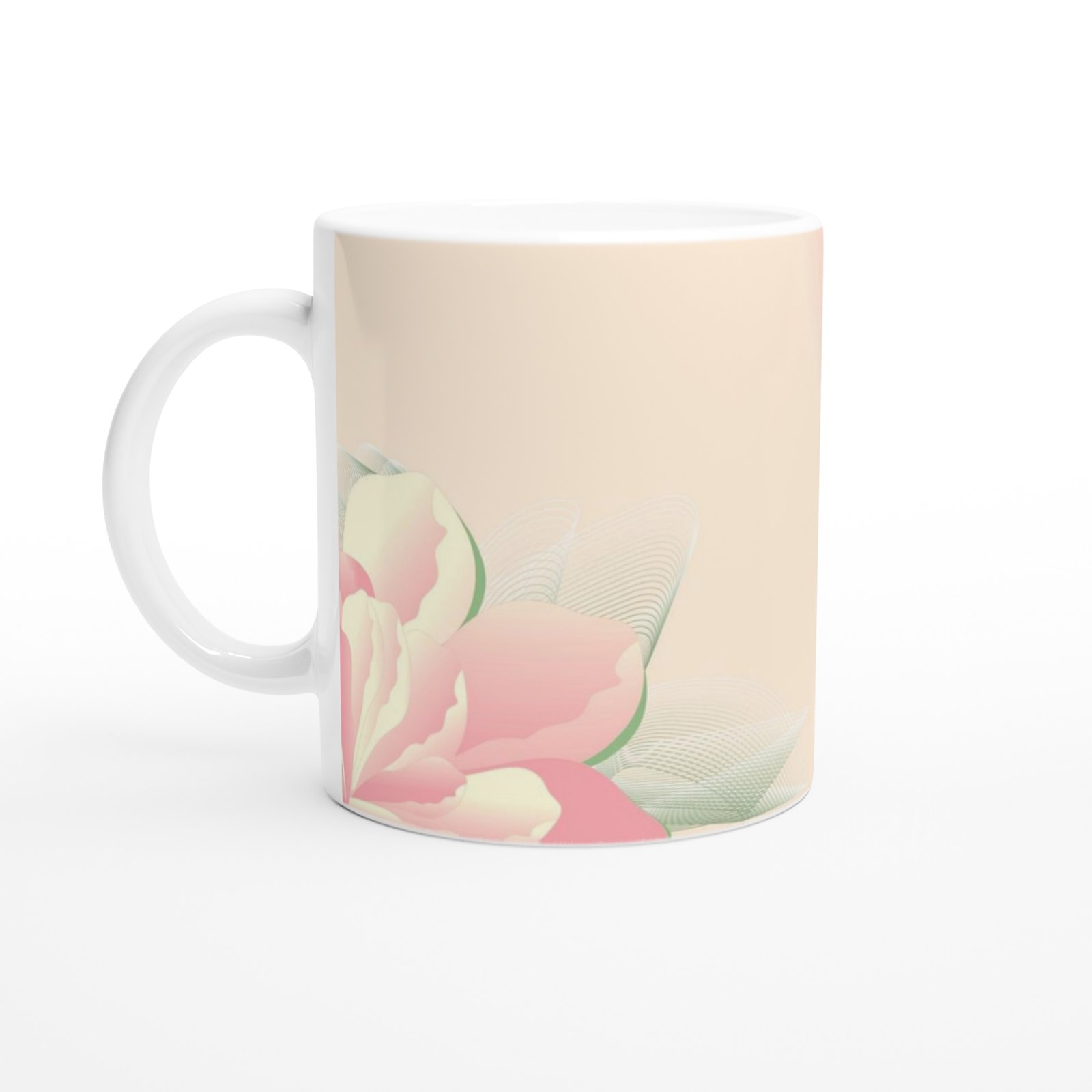 Pudra Zarafeti Dijital Çiçek Kupa