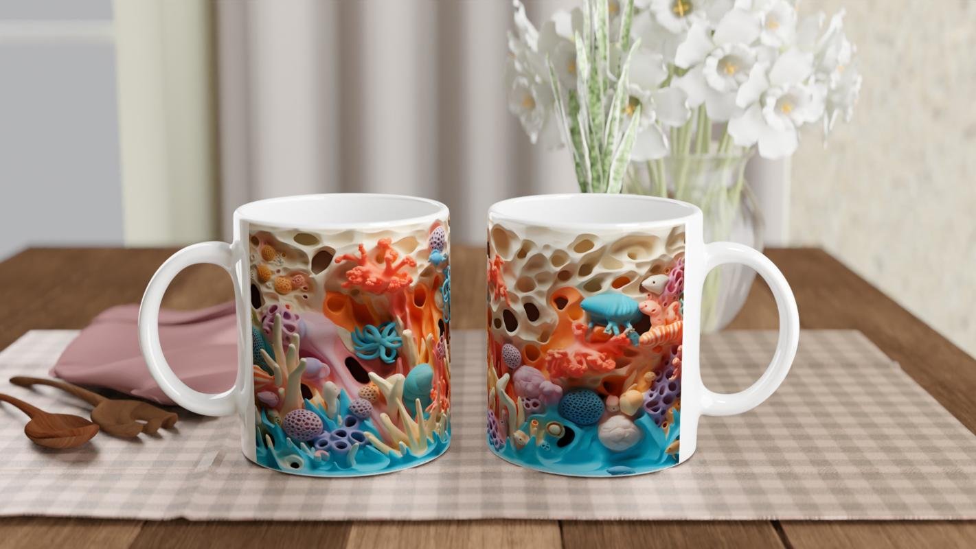 Renk Cümbüşü Mercan Resifi Kupa Bardak - 5