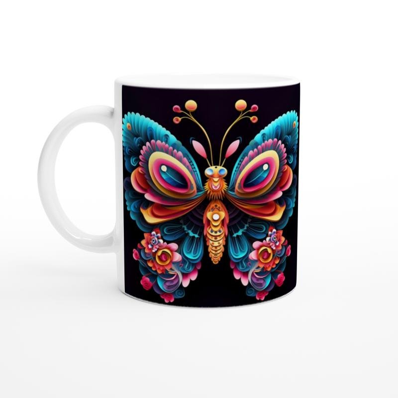 Renk Patlaması Kelebek Kupa Bardak