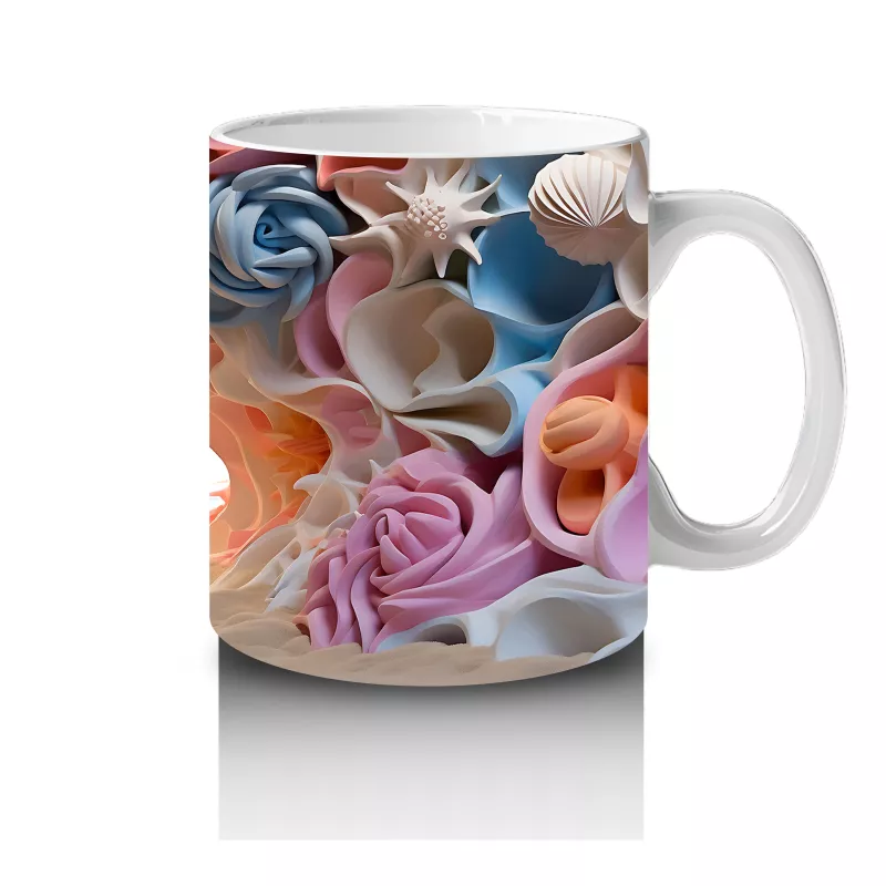 Renkli Çeşitli Kelebeklerden Oluşan Koleksiyon Deseni - Baskılı kahve kupası - 4