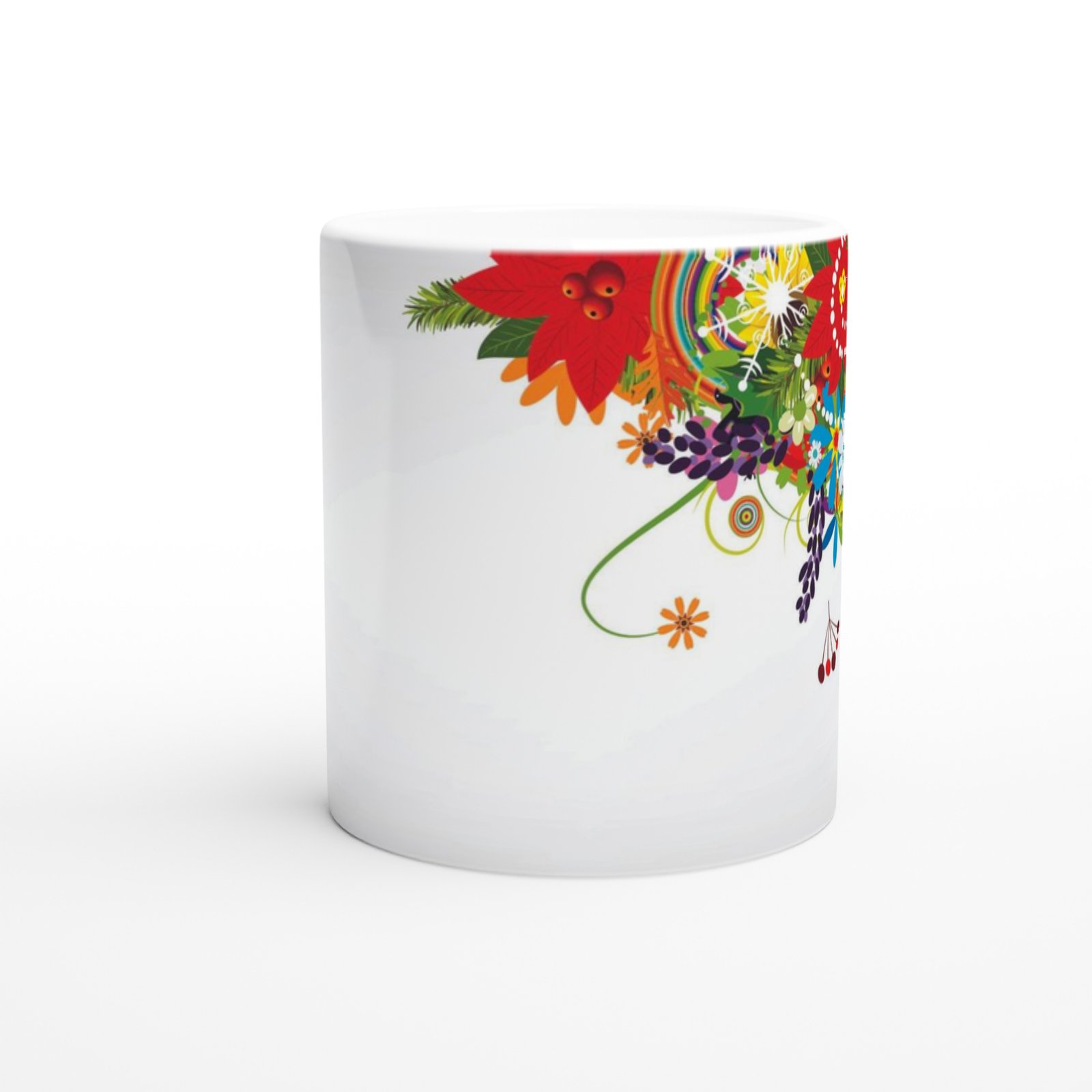 Renkli Çiçek Bahçesi Temalı Kupa Bardak - 2