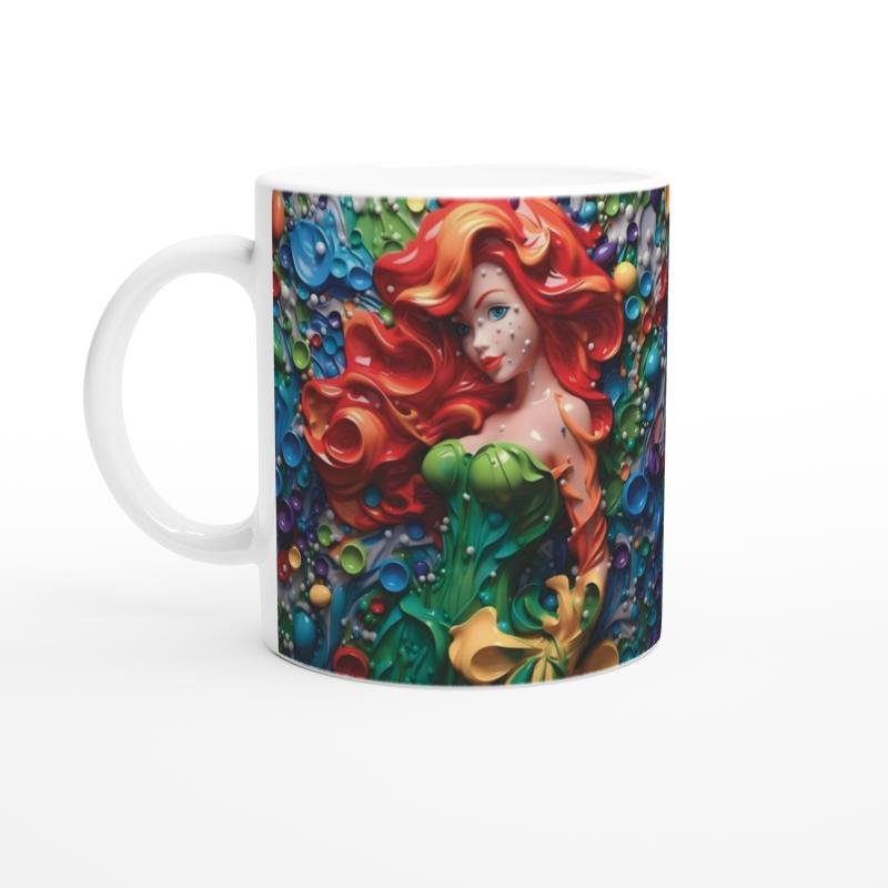 Renkli Deniz Kızı Baskılı Kupa Bardak