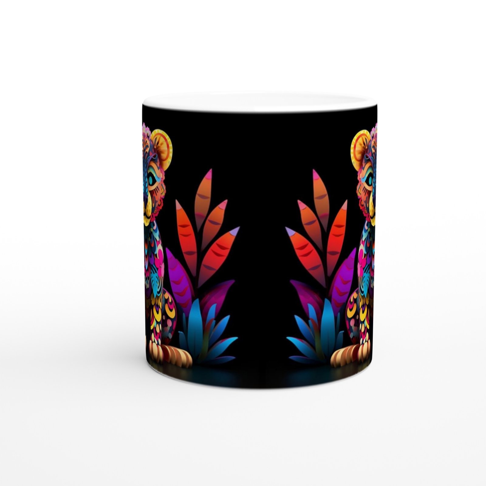 Renkli Leopar Yavrusu Kupa Bardak - 2