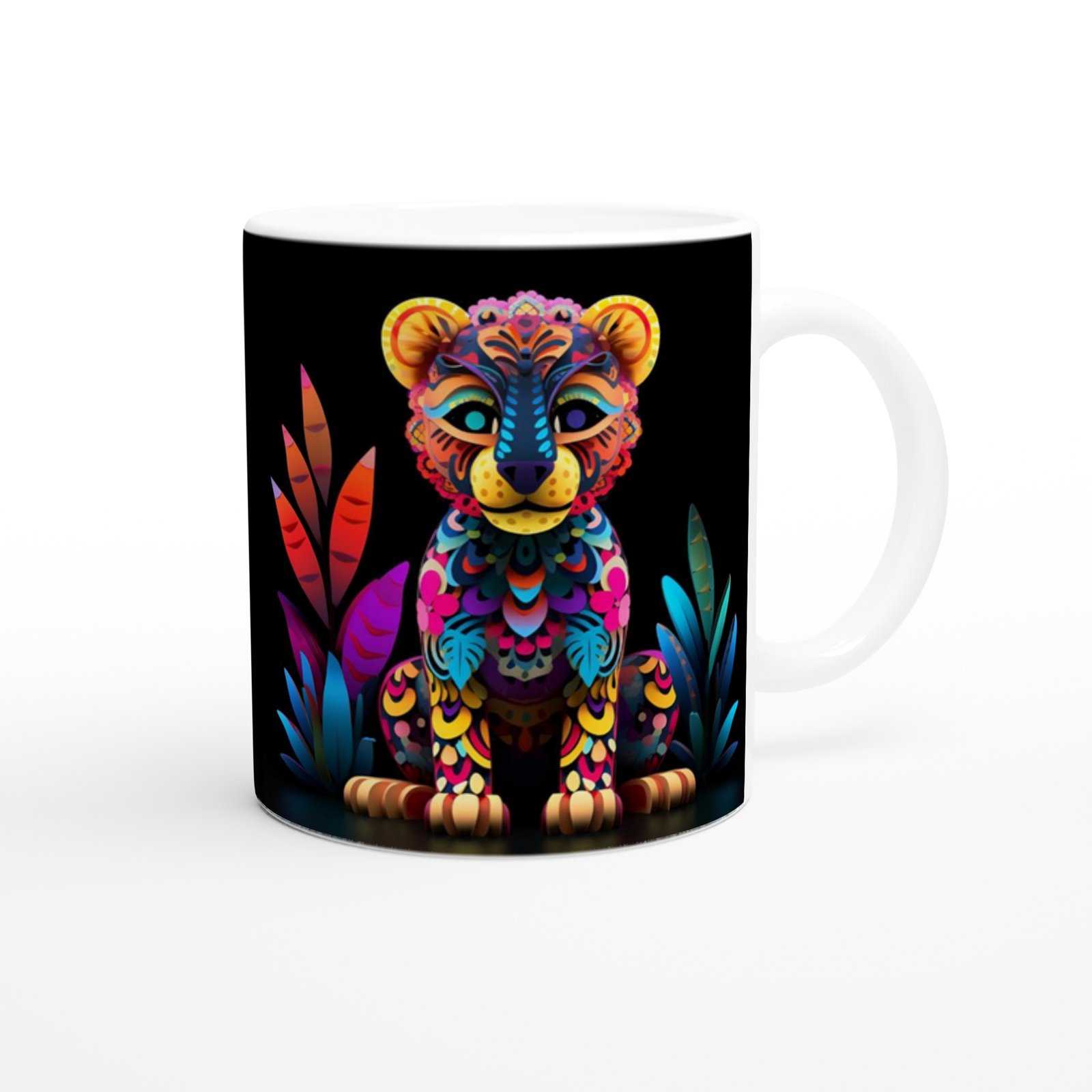 Renkli Leopar Yavrusu Kupa Bardak - 3