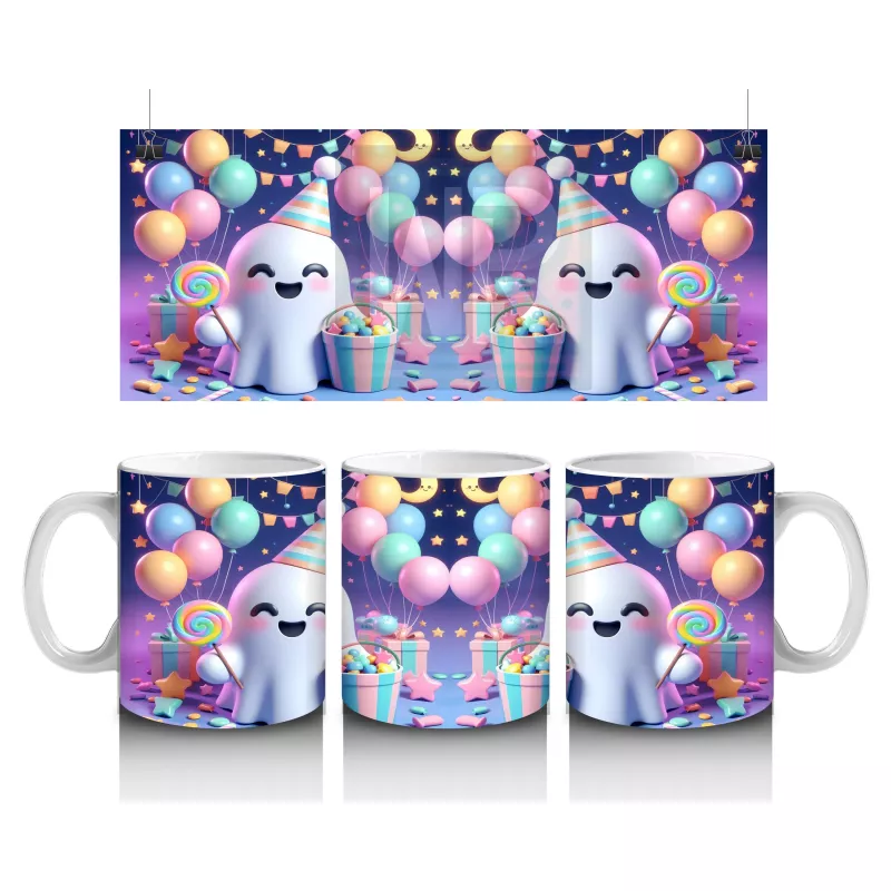 Renkli Çiçeklerle Süslenmiş Labrador Çifti Tasarımı - Baskılı kahve kupası