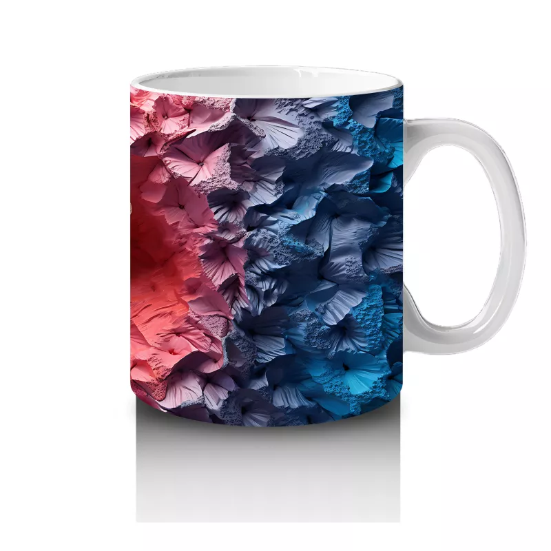 Renkli Rölyef Dokuda Soluk Turuncu Kelebek – Baskılı Kahve Kupası - 4