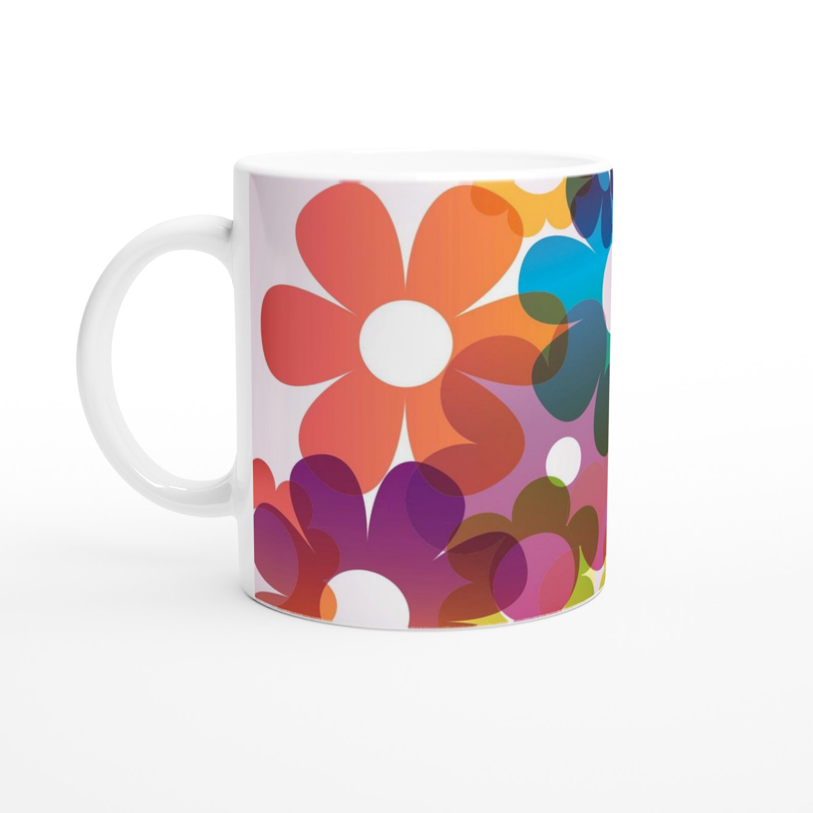 Retro Çiçek Patlaması Kupa Bardak