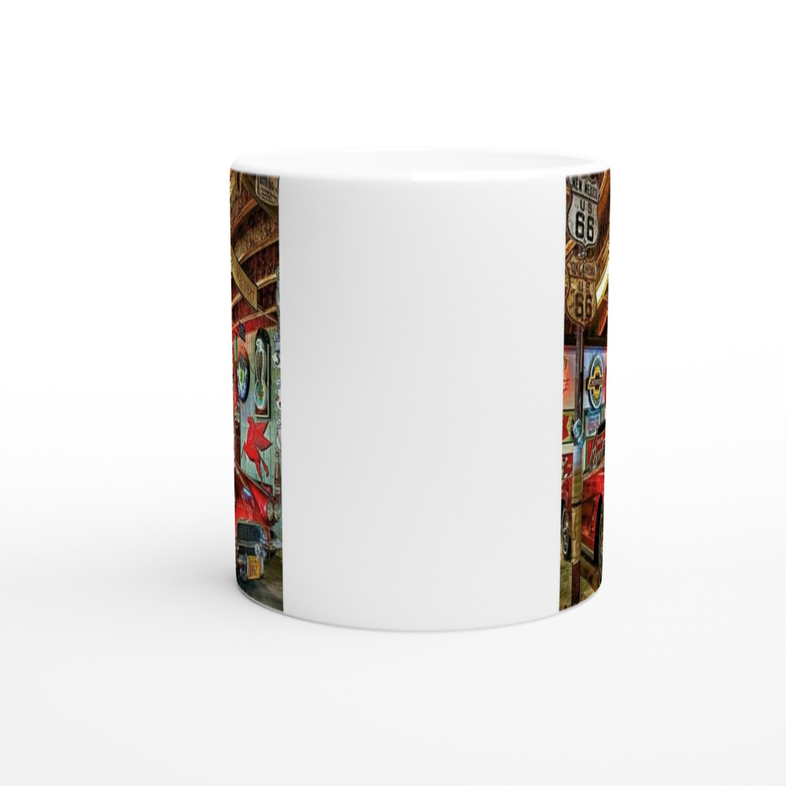 Retro Garaj Temalı Kupa Bardak - 3