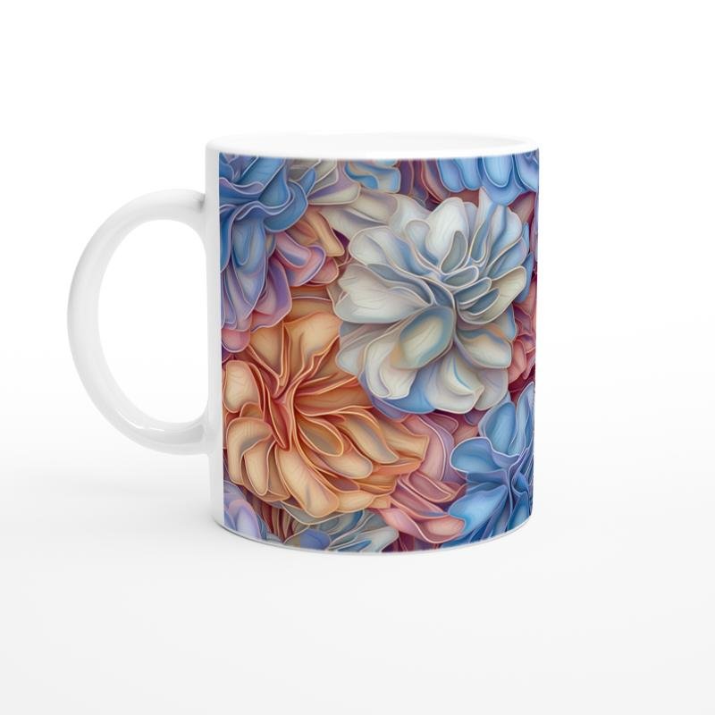 Romantik Renk Geçişli Çiçek Kupa Bardak