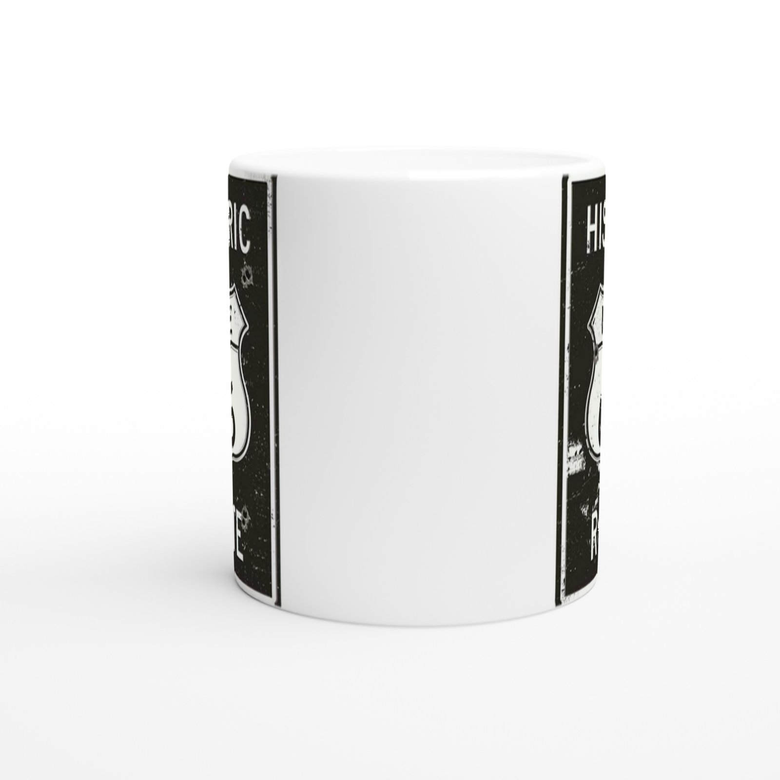 Route 66 Kurşun İzli Retro Metal Levha Temalı Kupa Bardak - 3