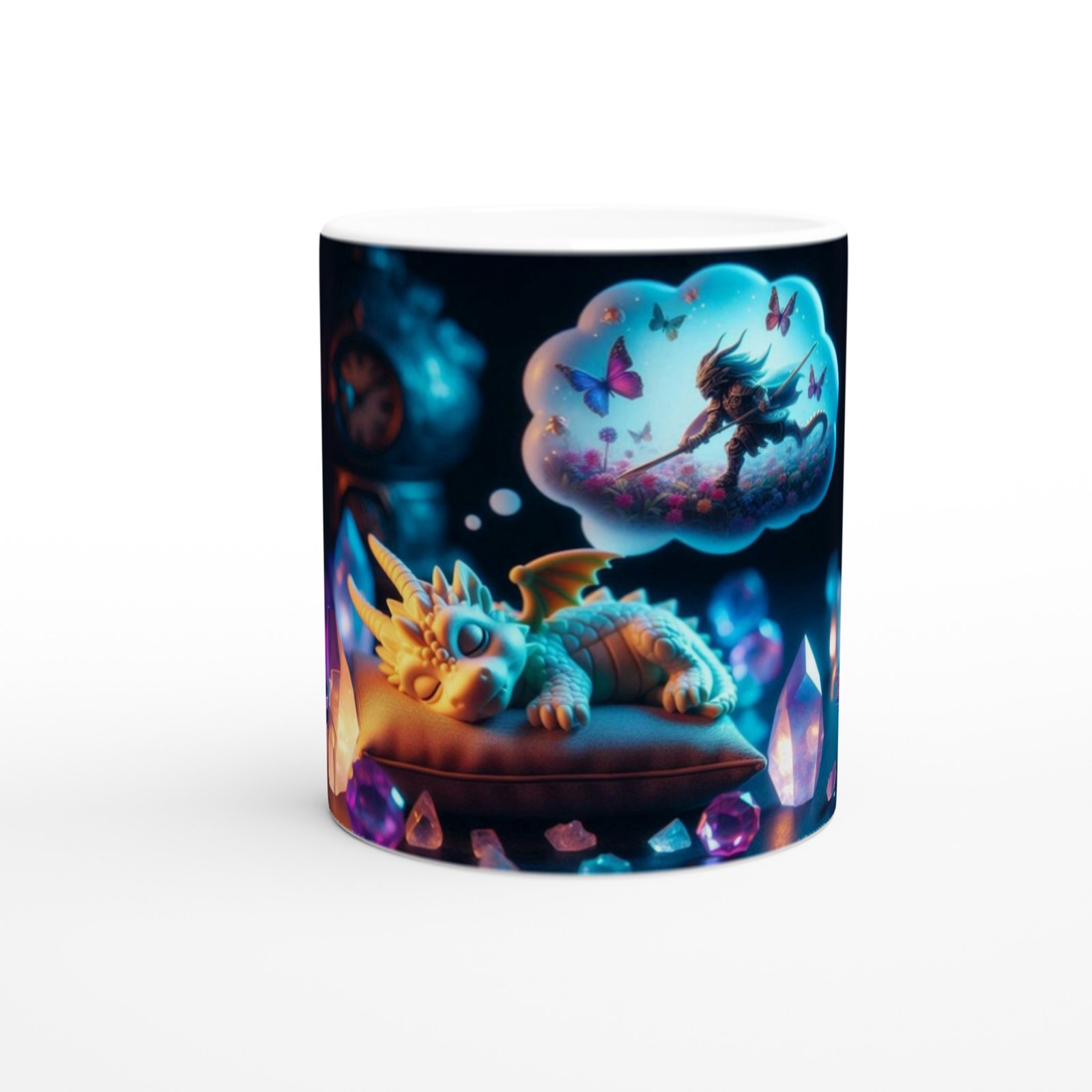 Rüya Ejderhası Fantastik Masal Temalı Çocuklara Özel Baskılı Kupa Bardak