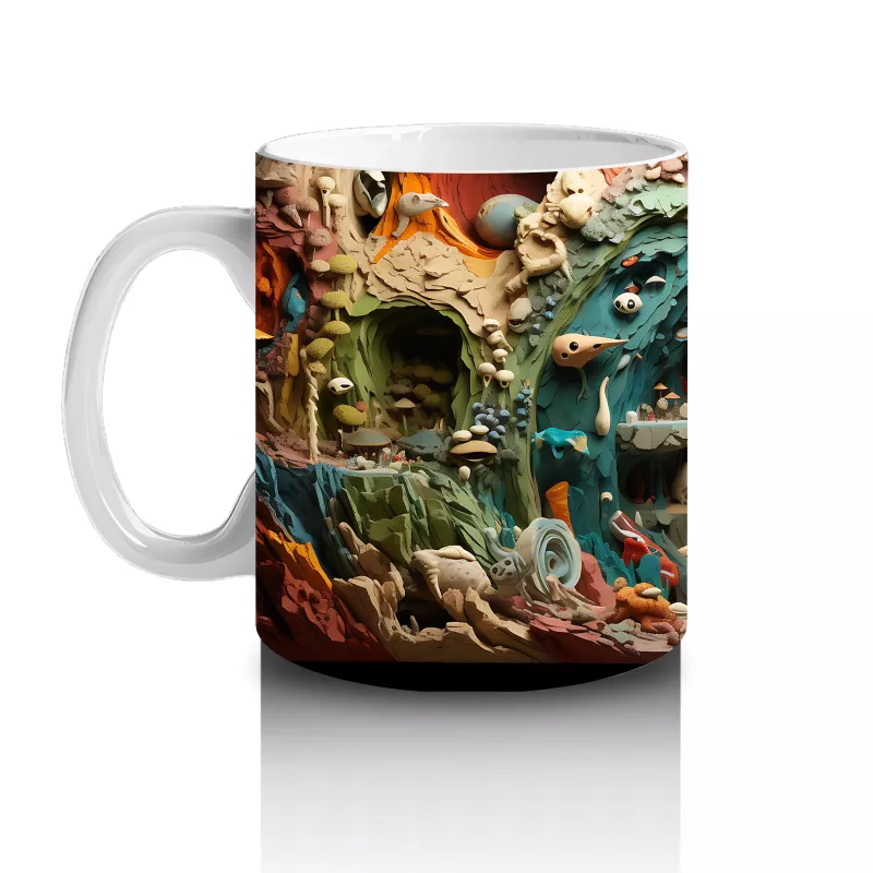 Rüya Gibi Sualtı Dünyası ve Mercanlar – Baskılı Kahve Kupası - 2