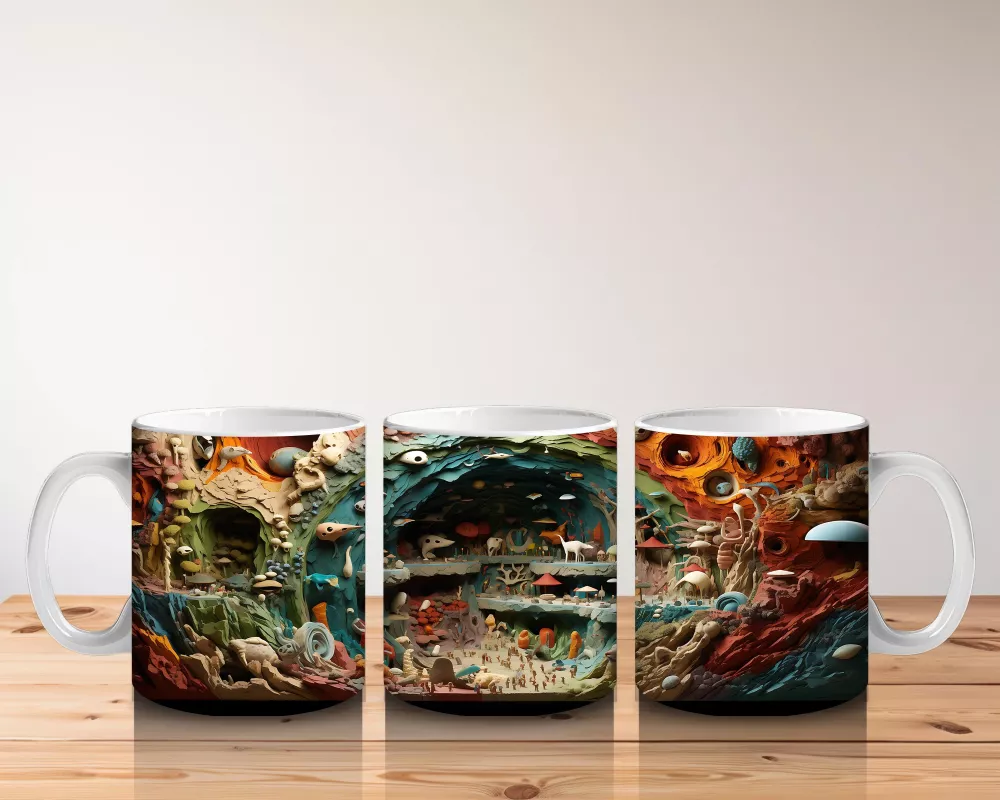 Rüya Gibi Sualtı Dünyası ve Mercanlar – Baskılı Kahve Kupası - 5