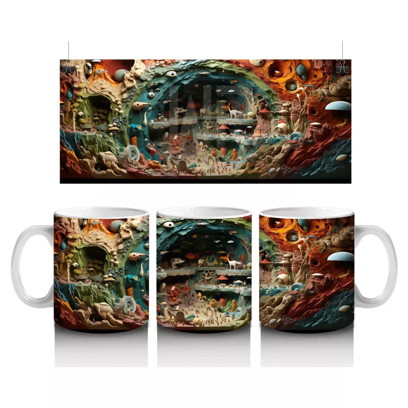 Rüya Gibi Sualtı Dünyası ve Mercanlar – Baskılı Kahve Kupası