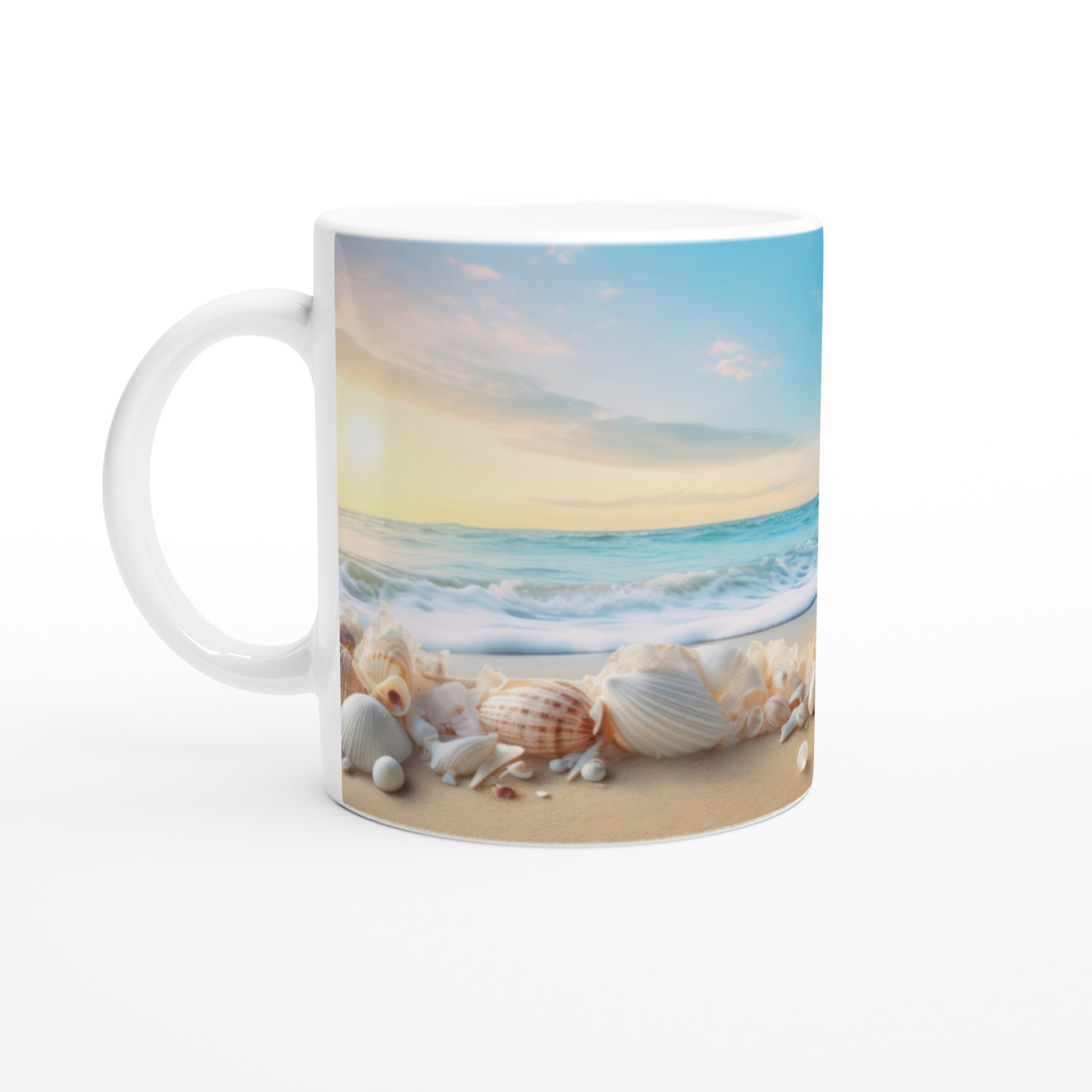 Sabah Işığında Deniz Kabuğu Temalı Kupa Bardak - 2