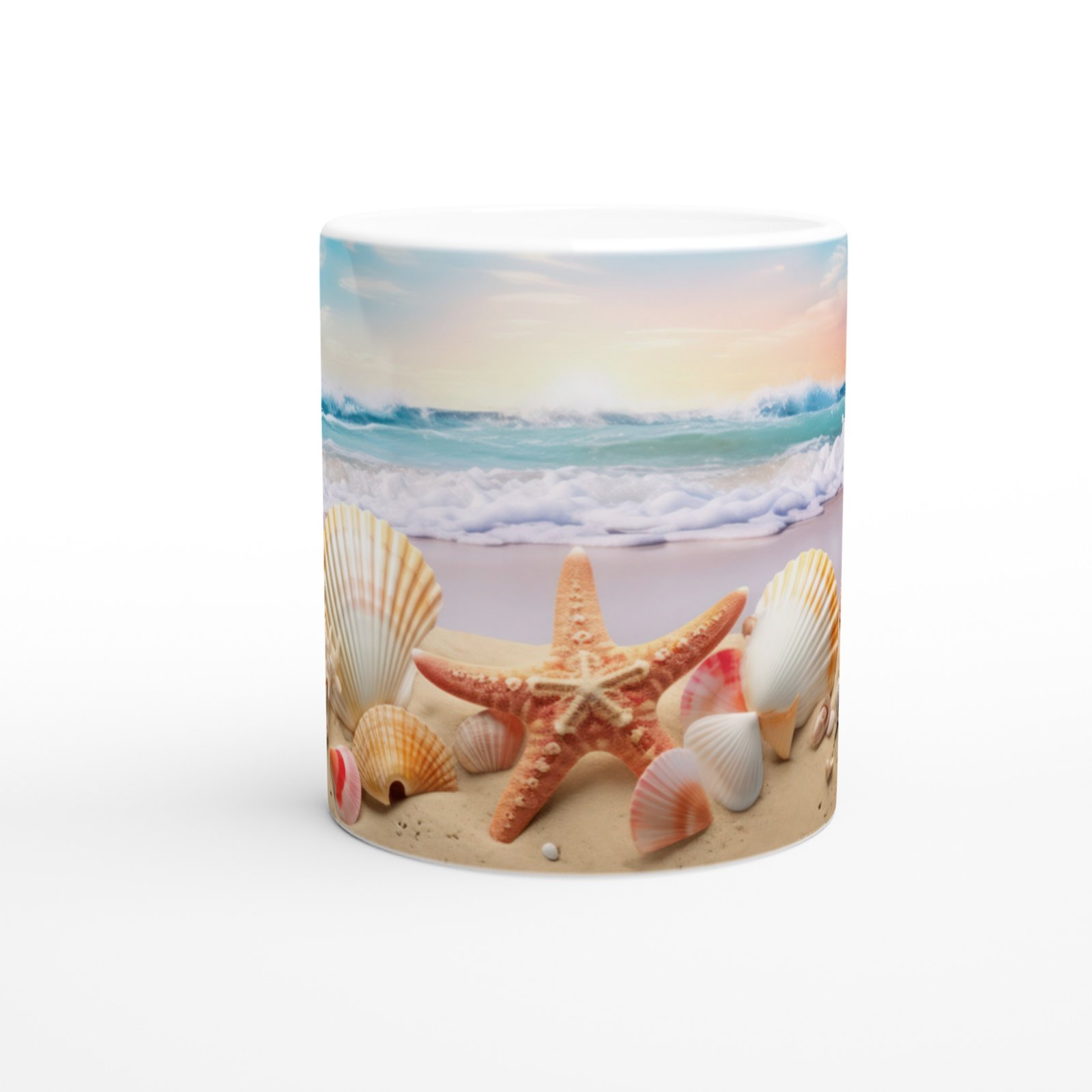 Sabah Işığında Kabuklar Kupa Bardak