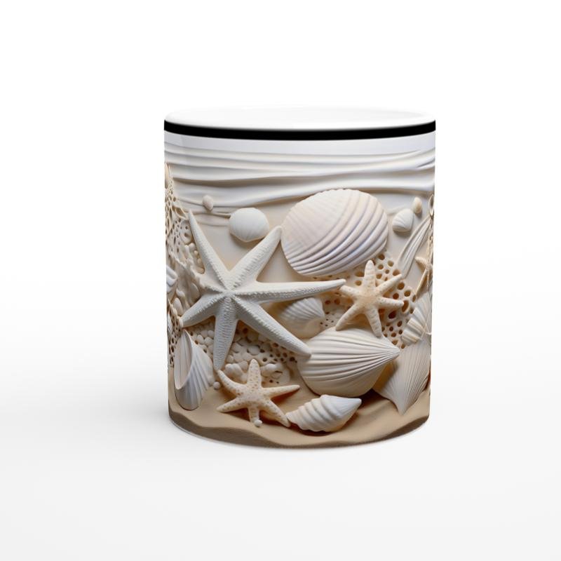 Sahil Kumundaki Deniz Hazineleri Kupa Bardak