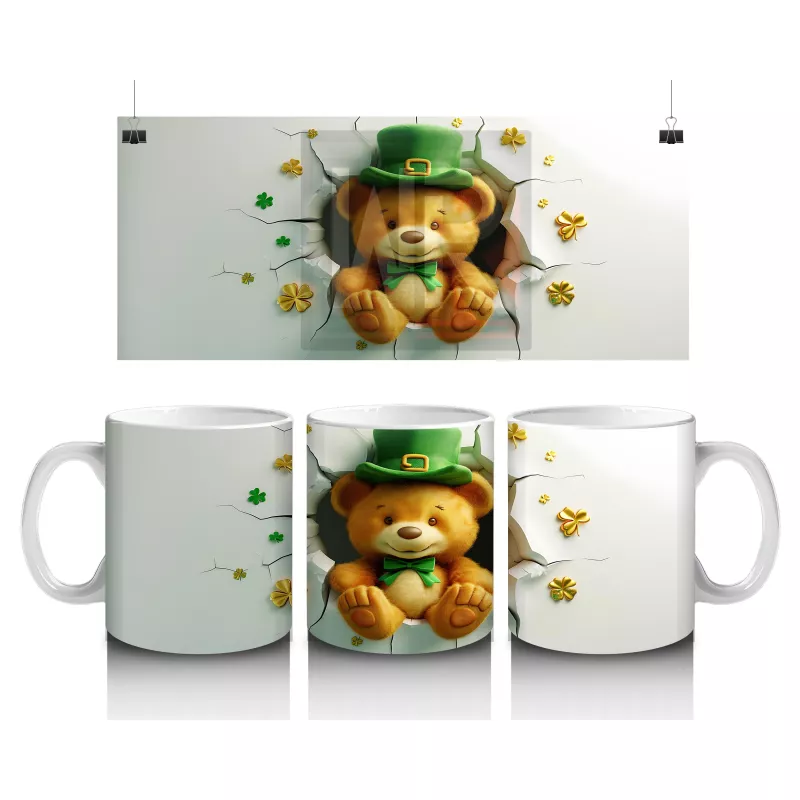 Şans Getiren Şapkalı Ayıcık – Baskılı Kahve Kupası