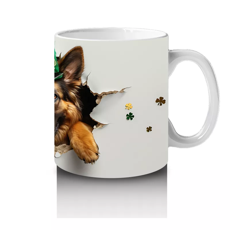 Şans Getiren Şapkalı Corgi Köpek - Baskılı Kahve Kupası - 4