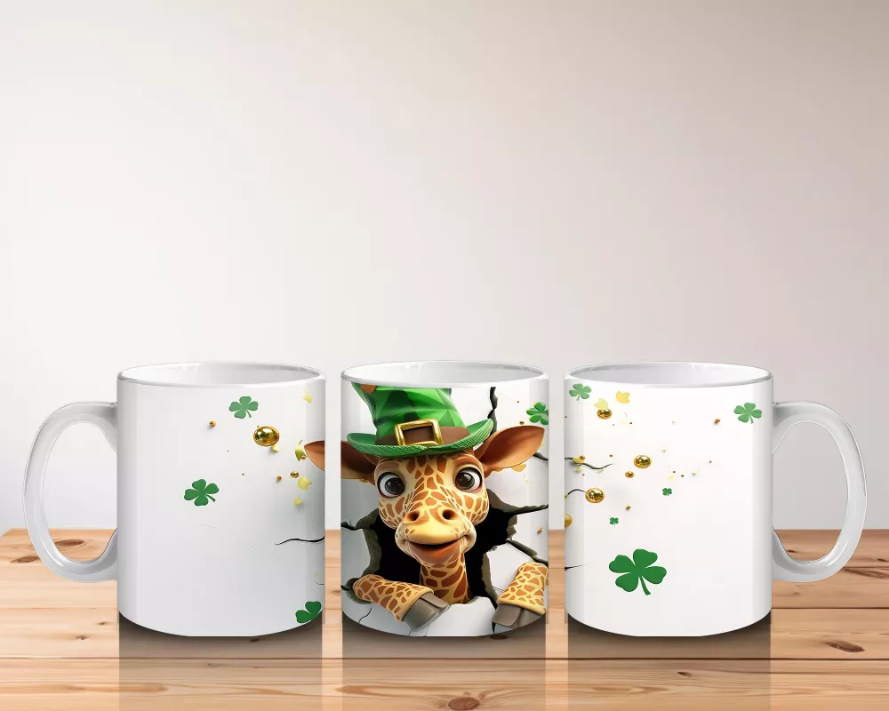 Şans Getiren Şapkalı Zürafa – Baskılı Kahve Kupası - 5