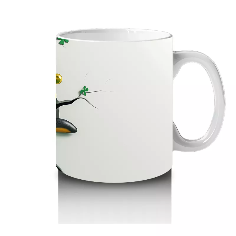 Şans Şapkası Takan Penguen – Baskılı Kahve Kupası - 4