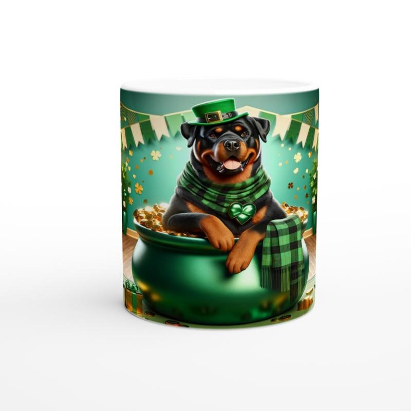 Şansın Koruyucusu Rottweiler Temalı Baskılı Kupa Bardak