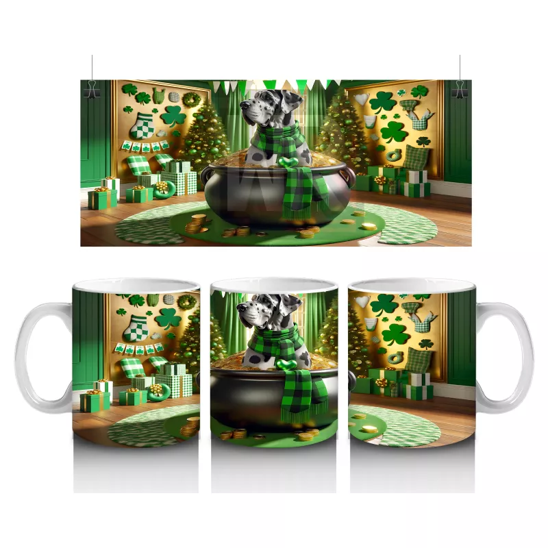 Şapkalı Köpek ve Altın Kazanı – Baskılı Kahve Kupası