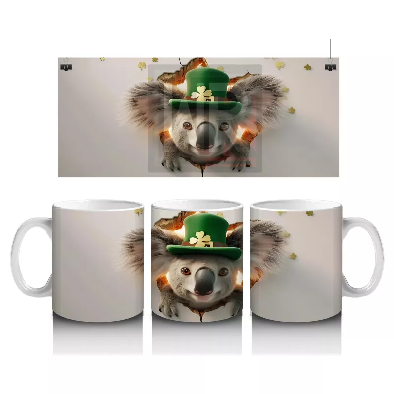 Şapkalı Sevimli Koala – Baskılı Kahve Kupası