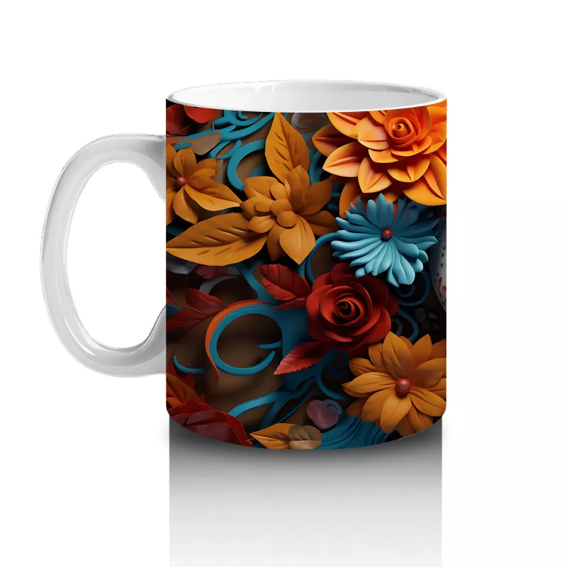 Sarı Güller Arasında Gotik Mavi Bakış – Hediyelik Kahve Kupası - 2