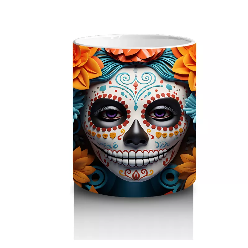 Sarı Güller Arasında Gotik Mavi Bakış – Hediyelik Kahve Kupası - 3