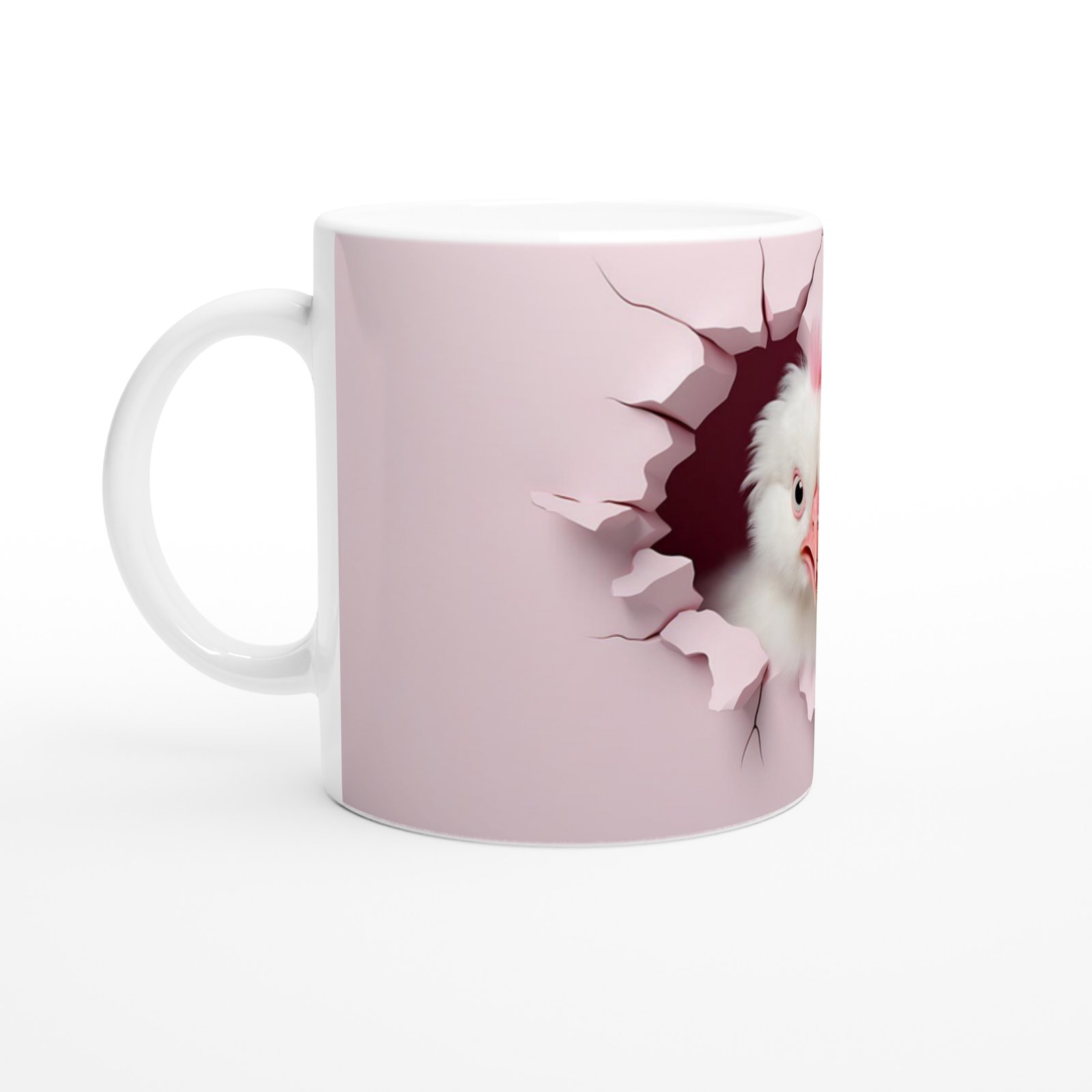 Şaşkın Tavuk Temalı Baskılı Kupa Bardak - 2