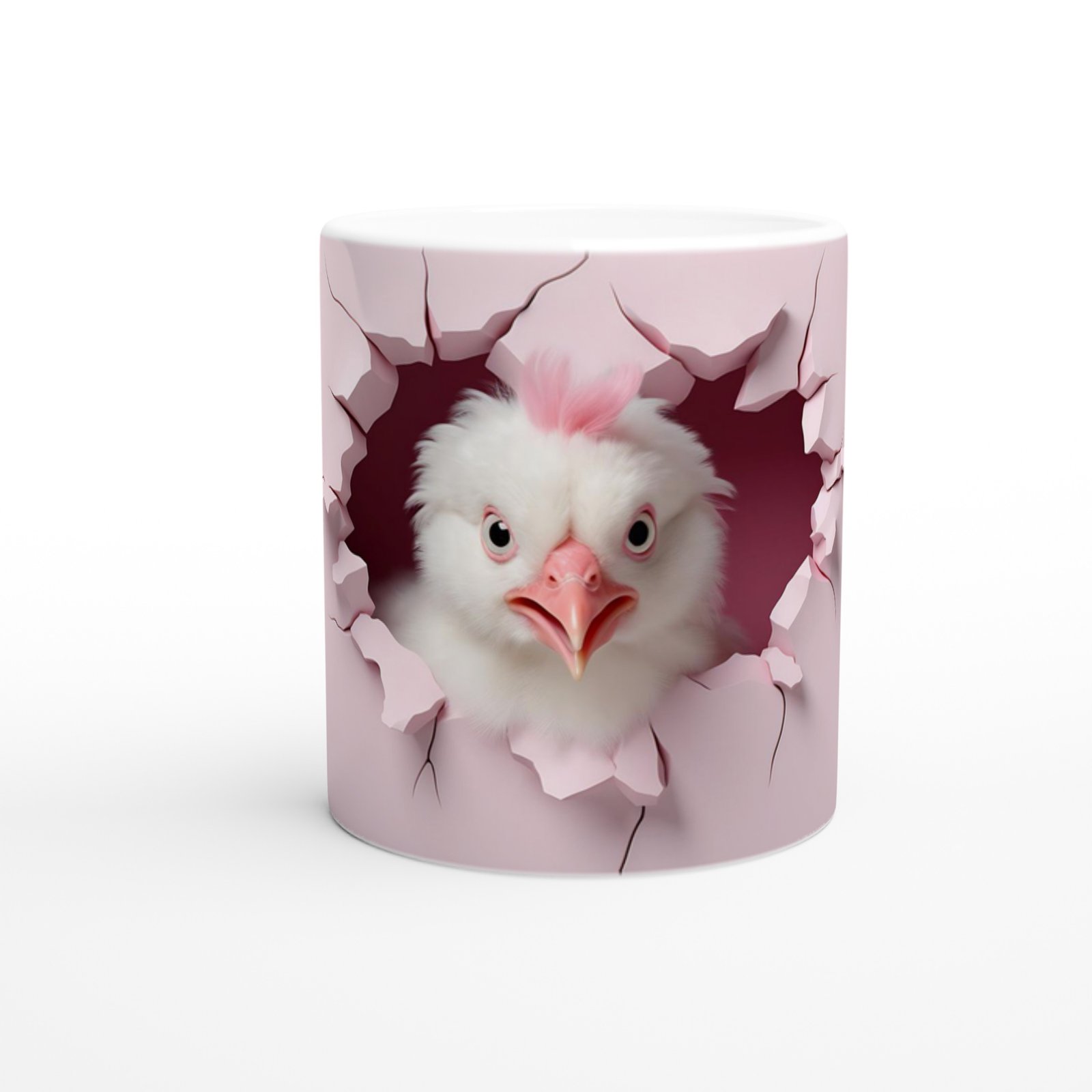 Şaşkın Tavuk Temalı Baskılı Kupa Bardak